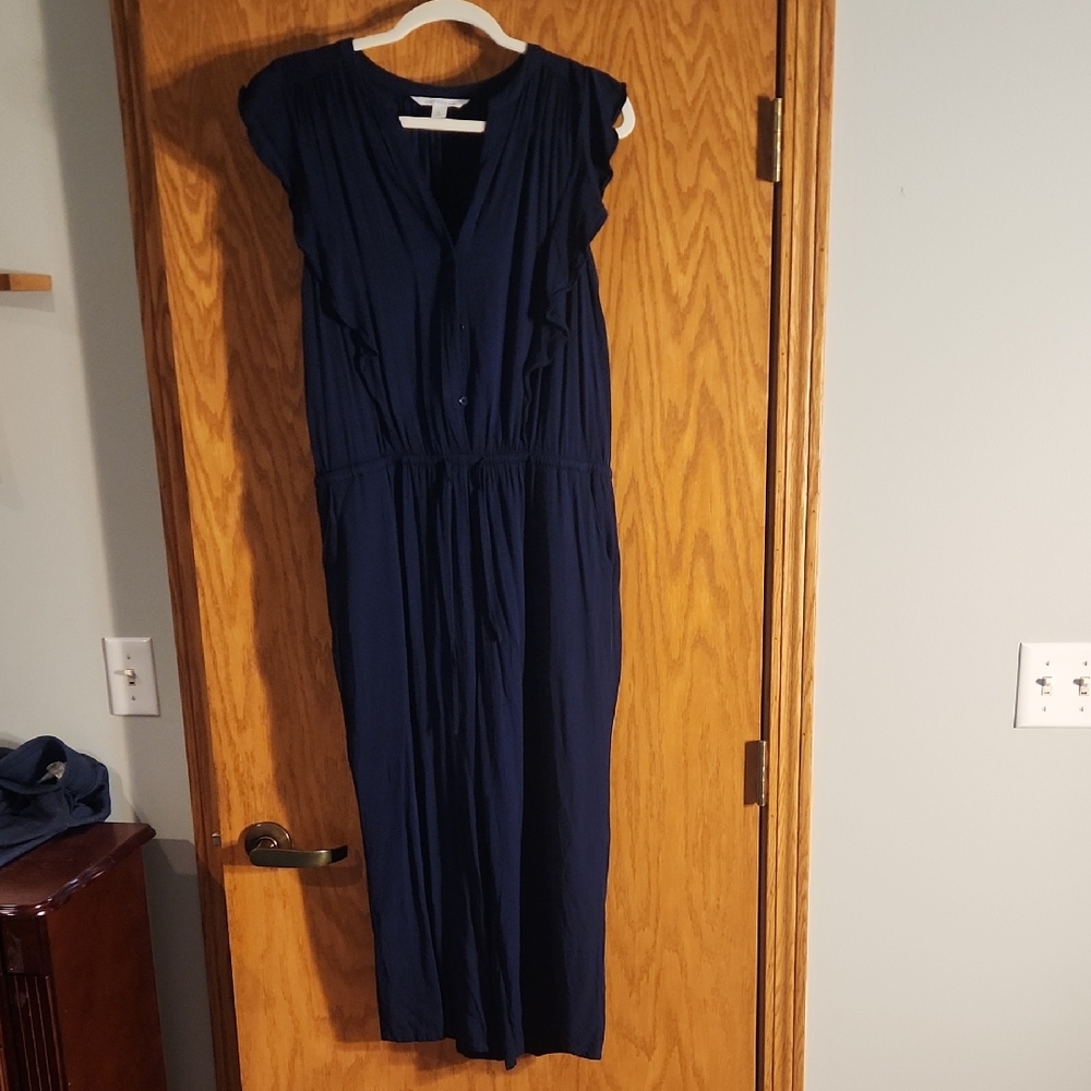 POPSUGAR Deep Blue Capri Length Jumper, Size Large